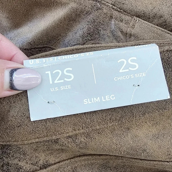 - Chico's Suede Slim Leg Pants - 12s / 2s - Picture 8 of 13